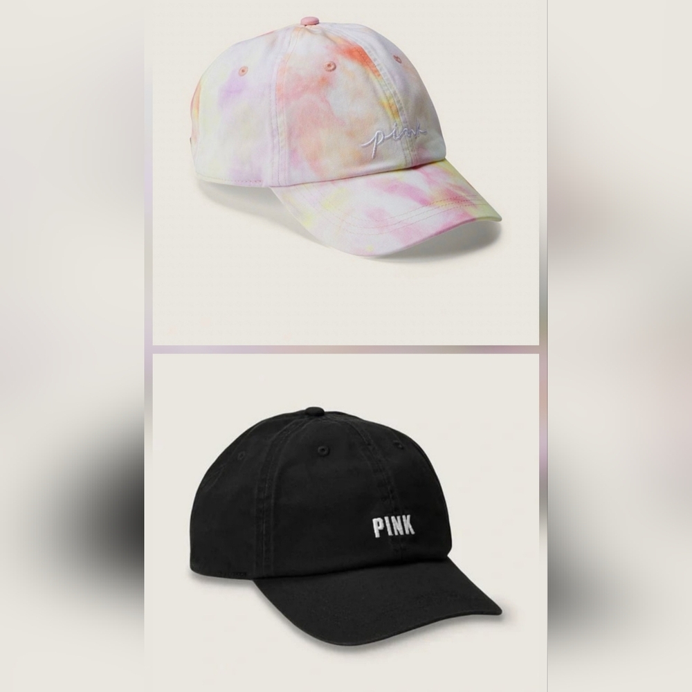 Victoria's Secret Pink and Yellow Baseball Hat